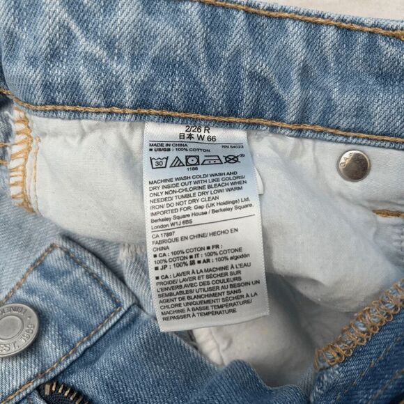 Gap Sexy Boyfriend Short Denim Ripped Light Wash Button Fly Pockets Mid-rise 2 - Picture 7 of 7